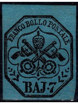 1852 STATO PONTIFICIO 7 BAJ...