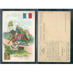 CARTOLINA POSTALE ACHILLE BRIOSCHI LYSOFORM LA POSTA NELL'INDOCINA MF40886