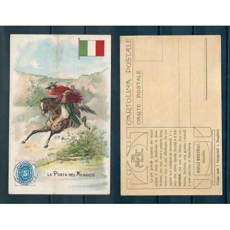 CARTOLINA PUBBLICITARIA ACHILLE BRIOSCHI LYSOFORM LA POSTA NEL MESSICO MF40893