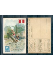 CARTOLINA PUBBLICITARIA ACHILLE BRIOSCHI LYSOFORM LA POSTA NEL PERU' MF40895