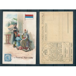 CARTOLINA POSTALE ACHILLE BRIOSCHI LYSOFORM LA POSTA NEL MONTENEGRO MF40909