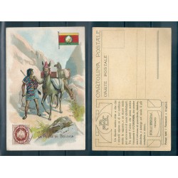 CARTOLINA PUBBLICITARIA ACHILLE BRIOSCHI LYSOFORM LA POSTA IN BOLIVIA MF40923