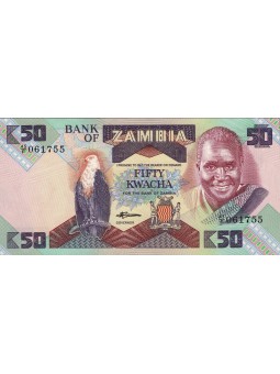 ZAMBIA BANCONOTA 50 FIFTY...