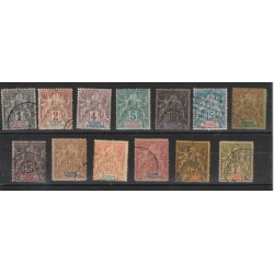 S PIERRE ET MIQUELON 1892 VEDUTE DIVERSE 13 V USATI MF 50684