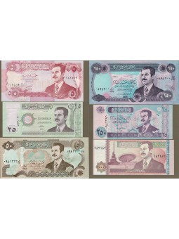 IRAQ 6 BANCONOTE 5 / 25 /...