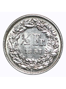 1957 SVIZZERA 1/2 FRANCO -...