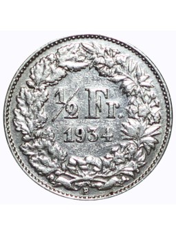 1934 SVIZZERA 1/2 FRANCO -...