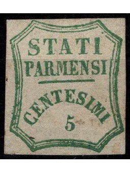 1859 PARMA - 5 CENT VERDE...
