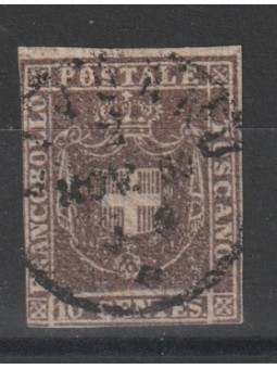 1860 TOSCANA 10 CENT BRUNO...
