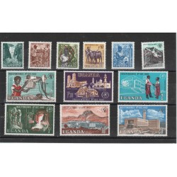 UGANDA 1962 DEFINITIVA INDIPENDENZA 12 V MLH YVERT N 50/61 MF50798