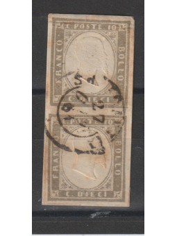 1861 SARDEGNA 10 c. GRIGIO...