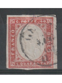 1858-63 SARDEGNA 40 CENT...