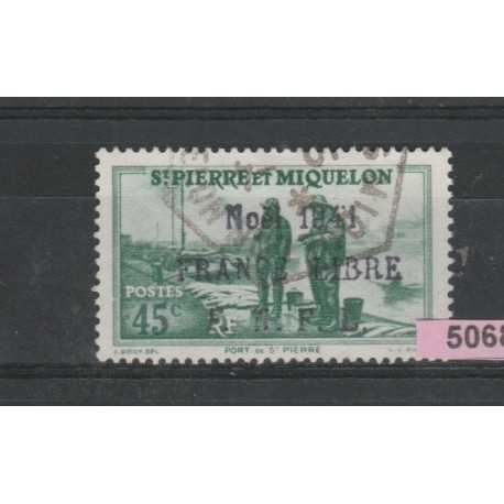 S PIERRE ET MIQUELON 1941 NATALE 1 V USATO MF 50686