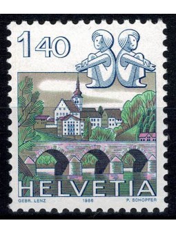 1986 SVIZZERA N. 1237 SEGNI...