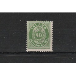 1876 ISLANDA ICELAND CIFRA E CORONA 1VAL NUOVO MNH MF50929