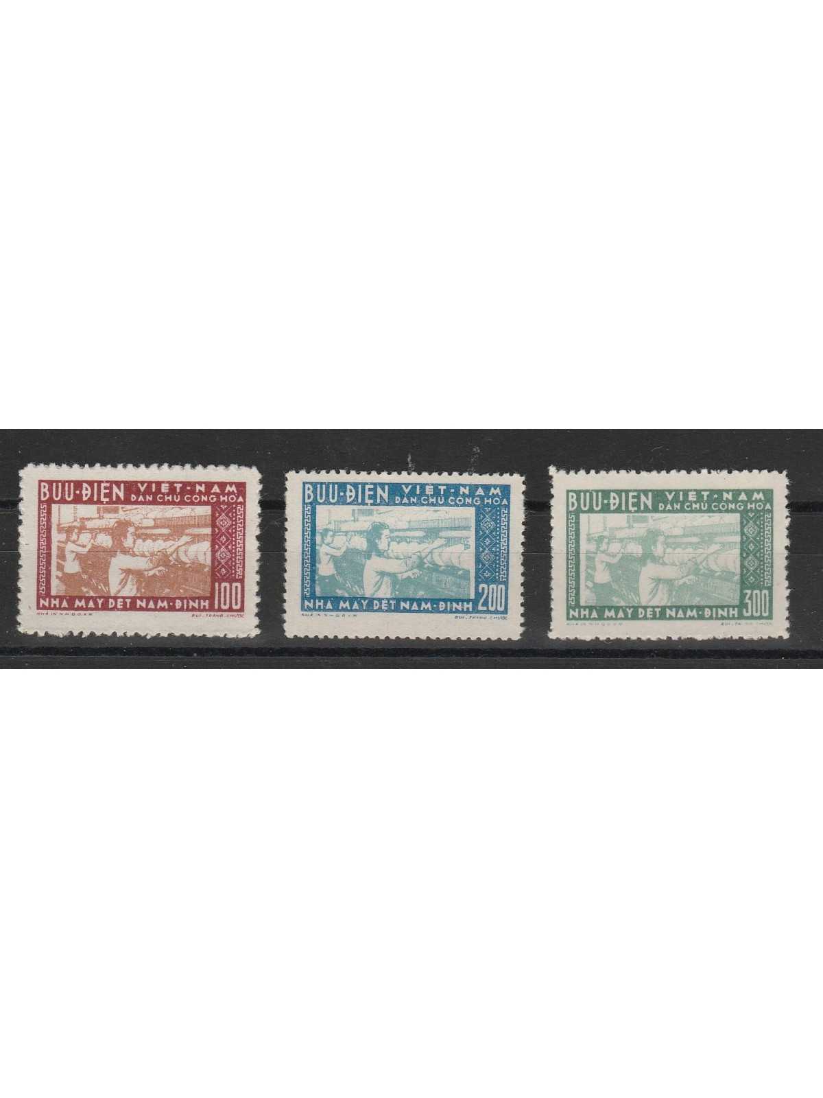 1957 VIETNAM FILATURA DINAM-DINH 3 VAL MLH SG MF51010