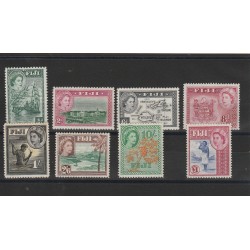 FIJI 1954 DEF ELISABETTA II SOGGETTI DIVERSI 8 V MNH YV 137-44 MF12394