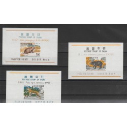 1966 COREA DEL SUD SOUTH KOREA ANIMALI SELVAGGI 3BF MNH MF50614