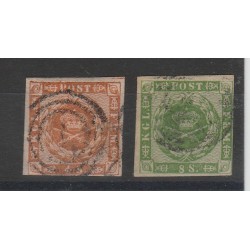 18548-63 DANIMARCA DANMARK LINEE ONDULATE UNIF. N. 8/9 USATI MF51000