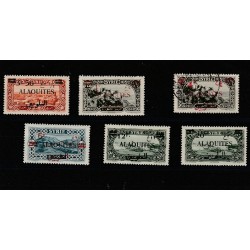 ALAOUITES 1926-28 SOPRASTAMPATI 6 VAL SERIE MISTA MF51160