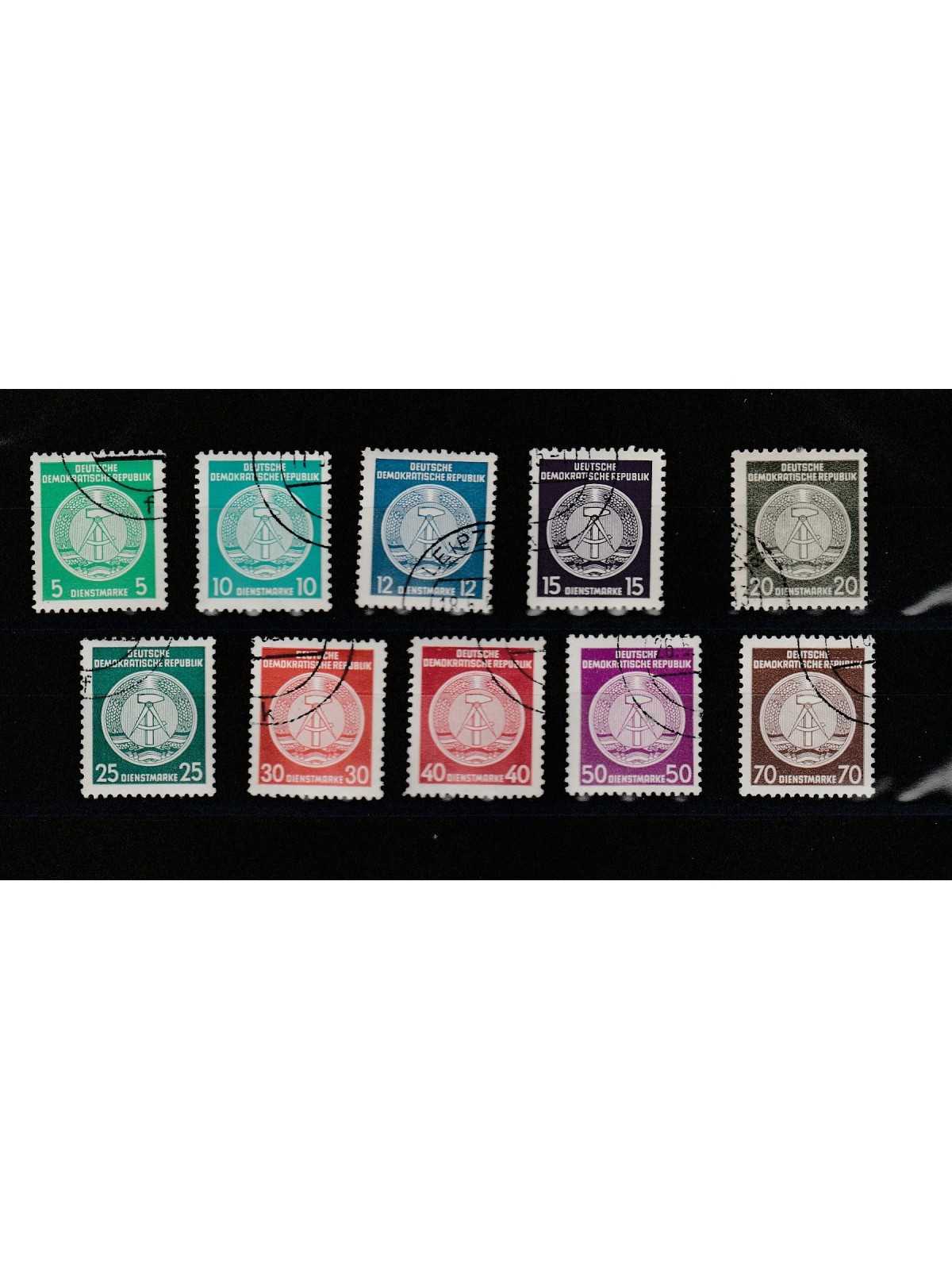 1954 GERMANIA DDR SERVIZIO 17 VAL USATI MF50984