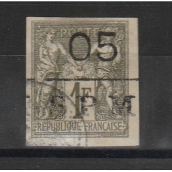 S PIERRE ET MIQUELON 1885 ALLEGORIA SOPRASTAMPATA 1 VAL USATO YVERT N 8 MF51298