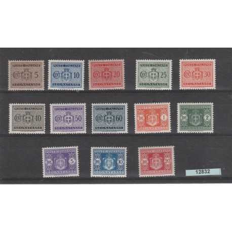 1945 LUOGOTENENZA SERIE SEGNATASSE SENZA FILIGRANA 13 VALORI MNH MF12832 1945 LUOGOTENENZA SERIE SEGNATASSE SENZA FILIGRANA 13 VALORI MNH MF12832