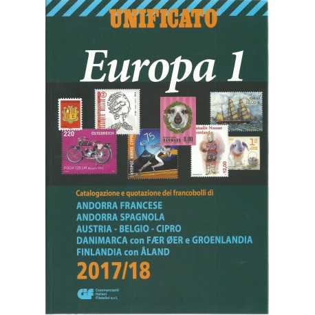 UNIFICATO 2017-2018 CATALOGO FRANCOBOLLI EUROPA VOLUME 1 MF25555
