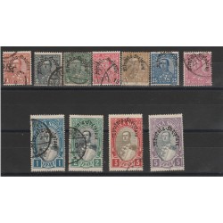 1928 ALBANIA DEFINITIVA SOPRASAMPA DIVERSA 11 VAL USATI MF51384