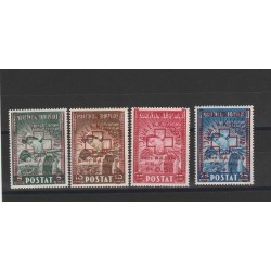 1945 ALBANIA SERIE PRO CROCE ROSSA 4 VAL MNH MF51366