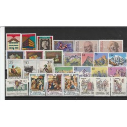 1990 LIECHTENSTEIN ANNATA COMPLETA 27 VAL MNH MF51455