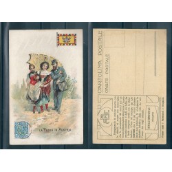 CARTOLINA PUBBLICITARIA ACHILLE BRIOSCHI LYSOFORM LA POSTA IN AUSTRIA MF40921