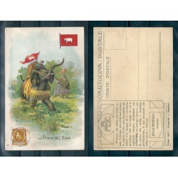 CARTOLINA PUBBLICITARIA ACHILLE BRIOSCHI LISOFORM LA POSTA NEL SIAM MF40881