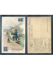 CARTOLINA PUBBLICITARIA ACHILLE BRIOSCHI LYSOFORM LA POSTA NELLA SVEZIA MF40925