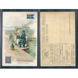 CARTOLINA PUBBLICITARIA ACHILLE BRIOSCHI LYSOFORM LA POSTA NELLA SVEZIA MF40925