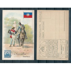 CARTOLINA PUBBLICITARIA ACHILLE BRIOSCHI LYSOFORM LA POSTA IN HAITI MF40896