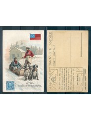 CARTOLINA ACHILLE BRIOSCHI LYSOFORM LA POSTA NEGLI STATI UNITI D'AMERICA MF40891