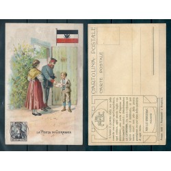 CARTOLINA PUBBLICITARIA ACHILLE BRIOSCHI LYSOFORM LA POSTA IN GERMANIA MF40888