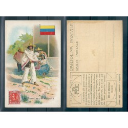 CARTOLINA POSTALE ACHILLE BRIOSCHI LYSOFORM LA POSTA NEL VENEZUELA MF40917