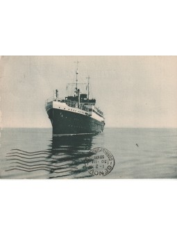 CARTOLINA TIRRENIA MOTONAVE...