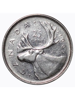 1965 CANADA 25 CENTS...