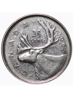 1965 CANADA 25 CENTS...