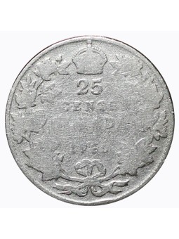 CANADA 25 CENTS GIORGIO VI...