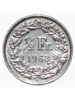 1963 SVIZZERA 1/2 FRANCO -...