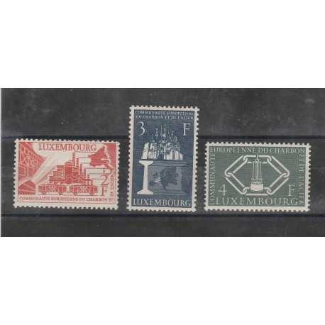 1956 LUSSEMBURGO C.E.C.A. 3 VALORI MNH MF54658