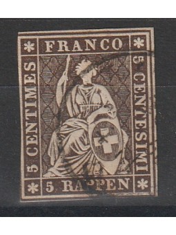 1854-62 SVIZZERA ALLEGORIA...