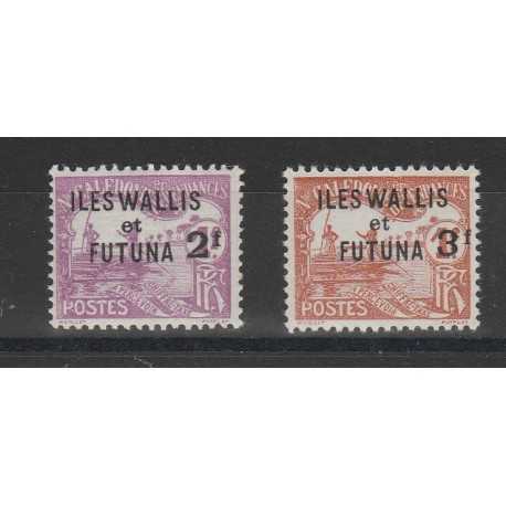 ILES WALLIS ET FUTUNA 1927 SEGNATASSE 2 VAL MNH YVERT 9-10 MF51588