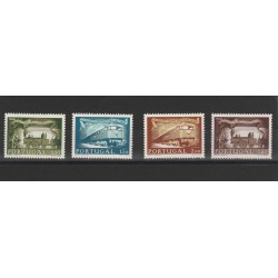 1956 PORTOGALLO PORTUGAL 100° FERROVIE 4 VALORI MNH MF51600