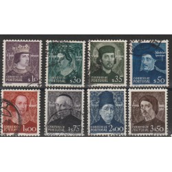 1949 PORTOGALLO PORTUGAL RITRATTI DINASTIA AVIZ 8 VAL. USATI MF51609