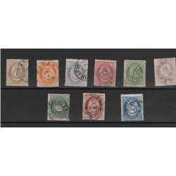 1877 NORVEGIA NORGE CORNO DI POSTA N 22/31 - 10 VAL USATI MF51626